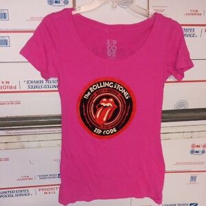 Pink Rolling Stones Size M Graphic T-Shirt (SKU 633)